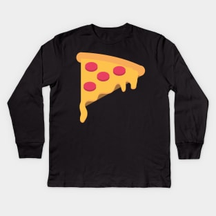 Extra Cheese Pepperoni Pizza Kids Long Sleeve T-Shirt